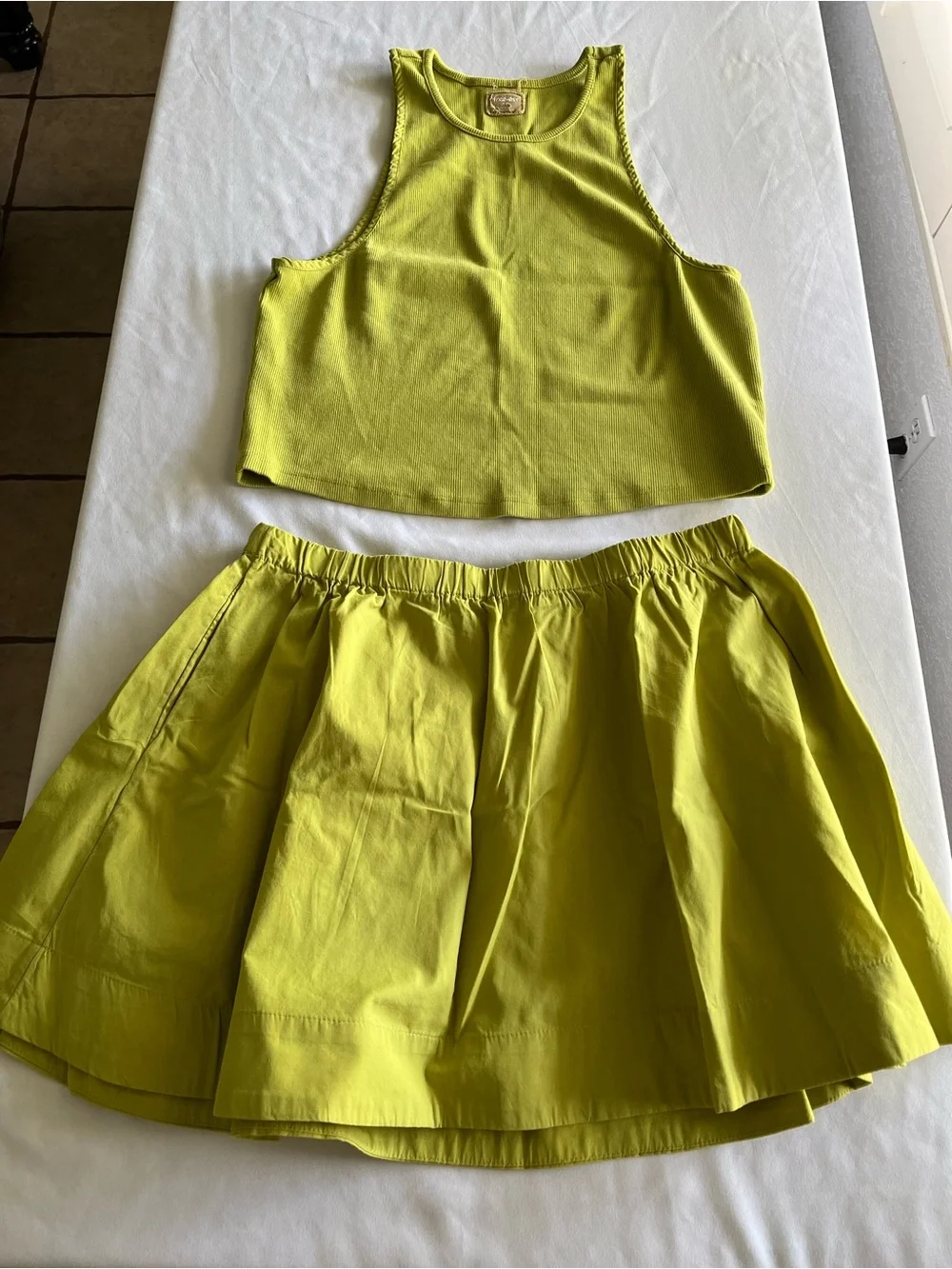 Free People size Medium Green Two-Piece new without tags